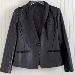 Banana Republic Sequin Blazer Monogram Label